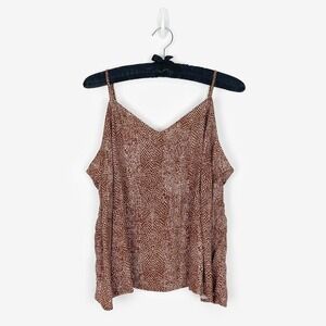 A New Day Animal Print Cami Size XXL Brown Plus Size Casual Earth‎ Girl Summer